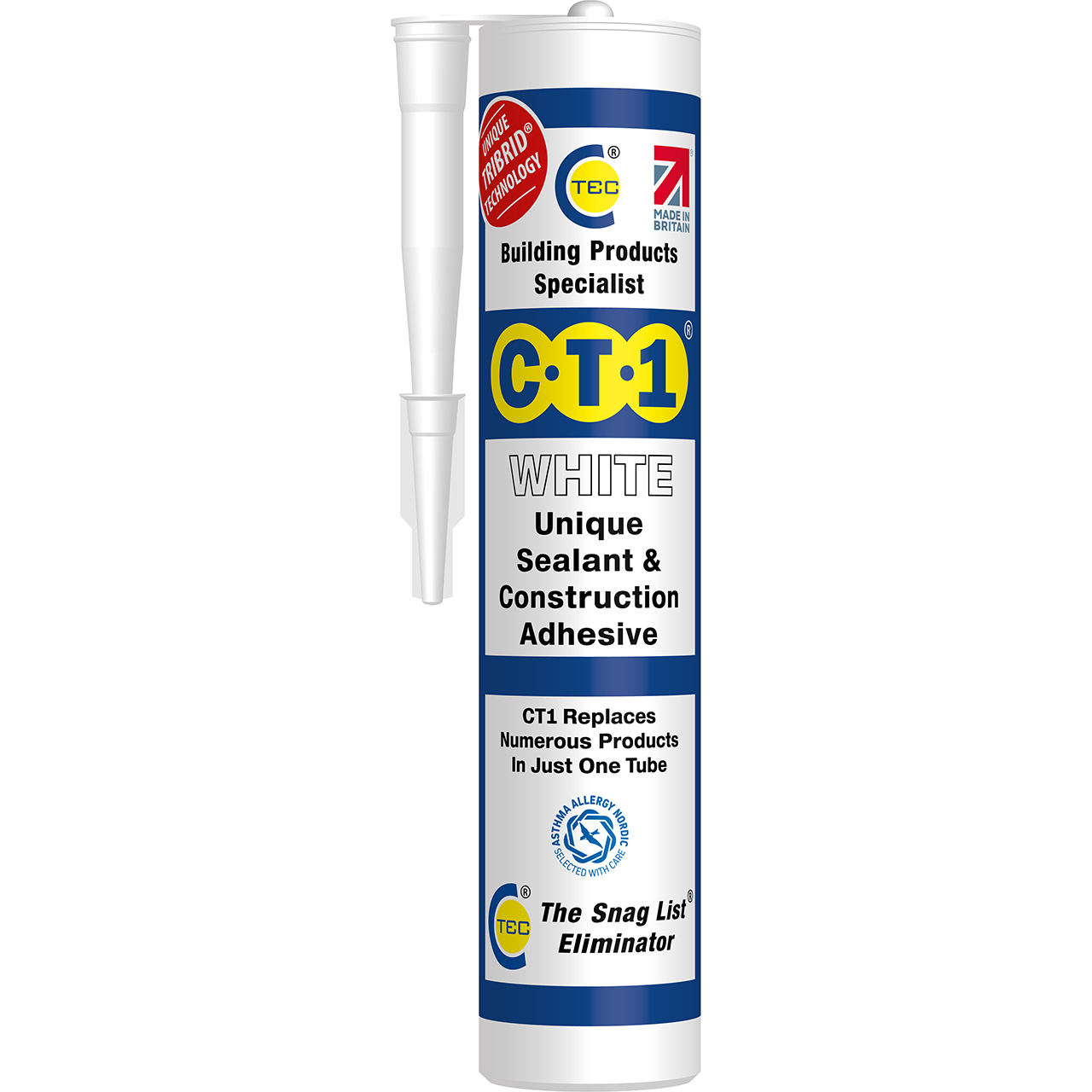 CT1 Sealant & Construction Adhesive 290ml - WHITE