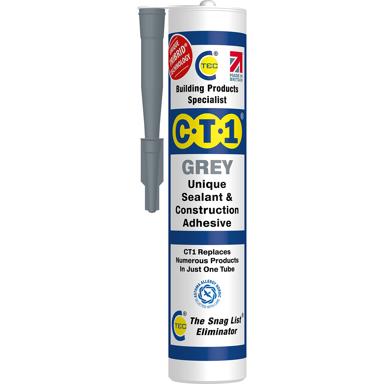 CT1 Sealant & Construction Adhesive 290ml - GREY