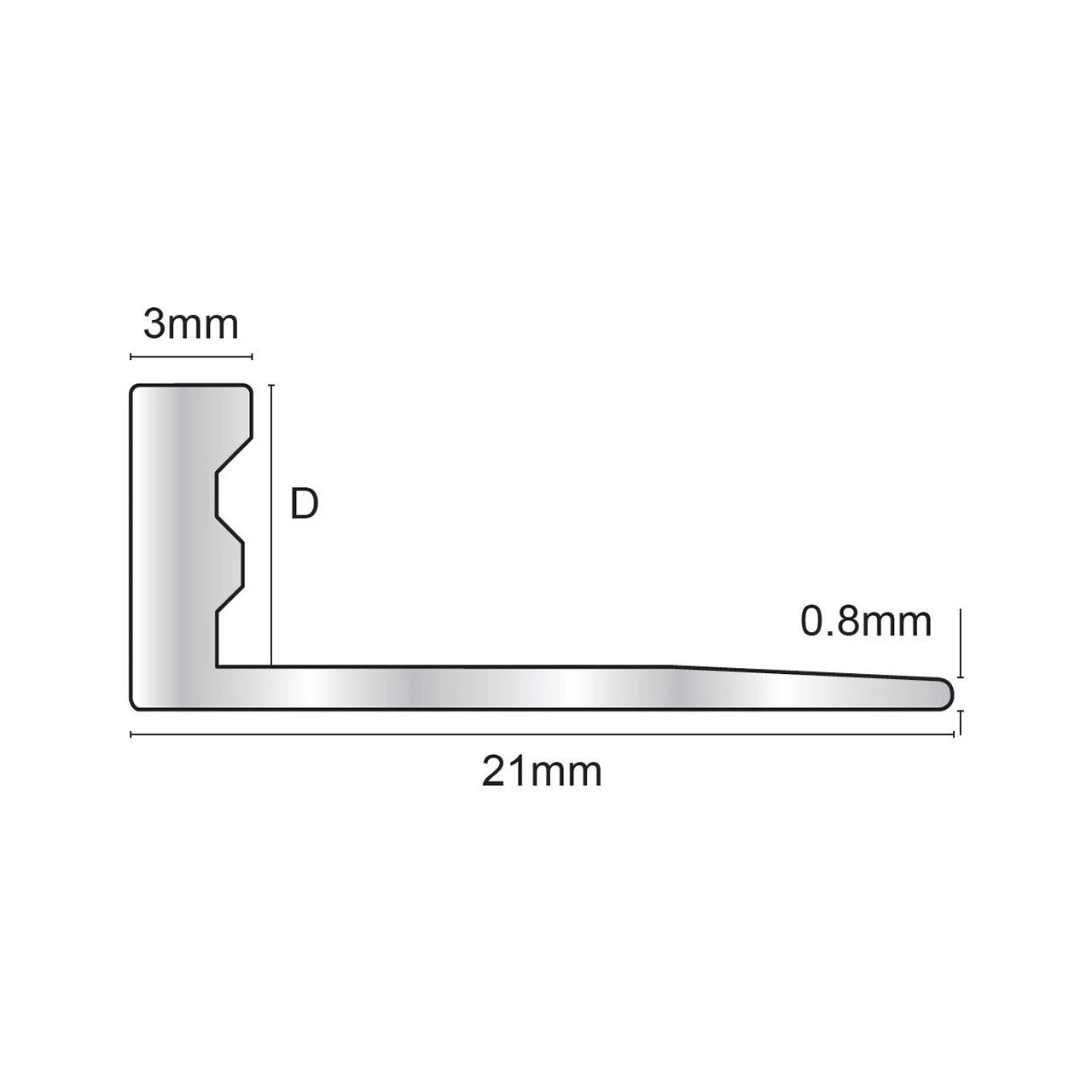 Genesis Aluminium Straight Edge Tile Trim - 10mm x 2.5m - MATT BRASS - ESA100.83
