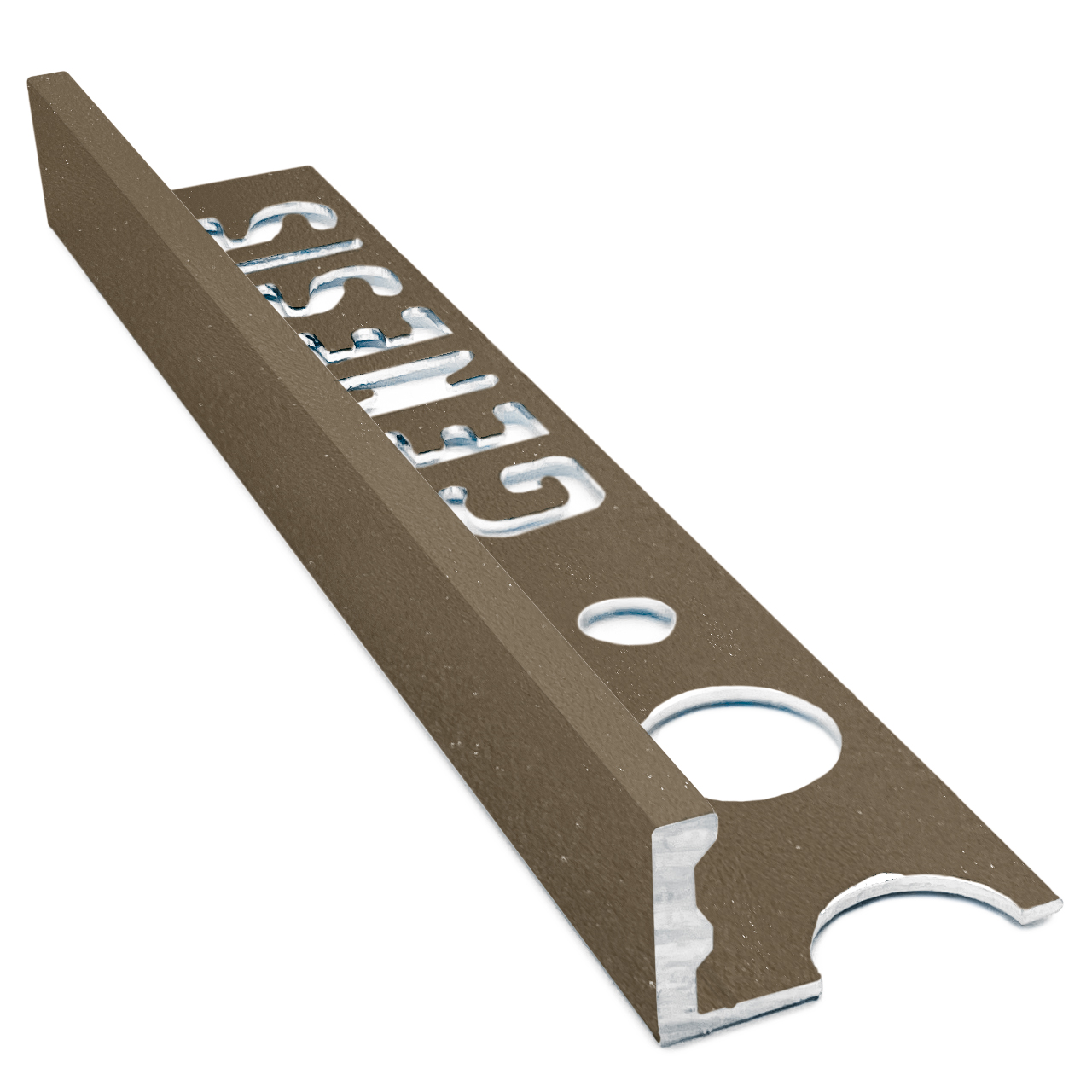 Genesis Aluminium Straight Edge Tile Trim - 10mm x 2.5m - YORK STONE - ESA100.420