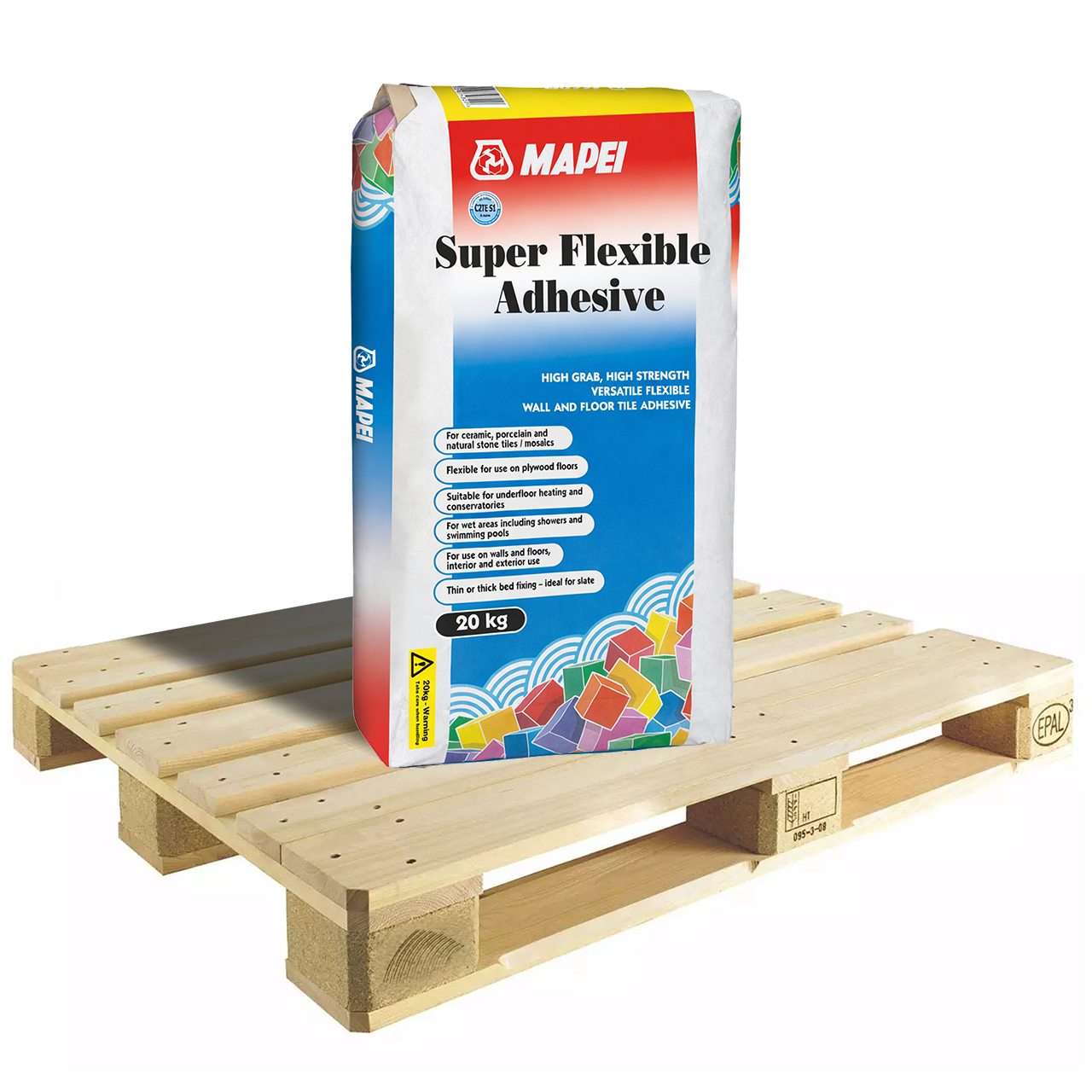 Mapei Super Flexible Tile Adhesive S1 - Standard Set - Grey - 20kg - Full Pallet