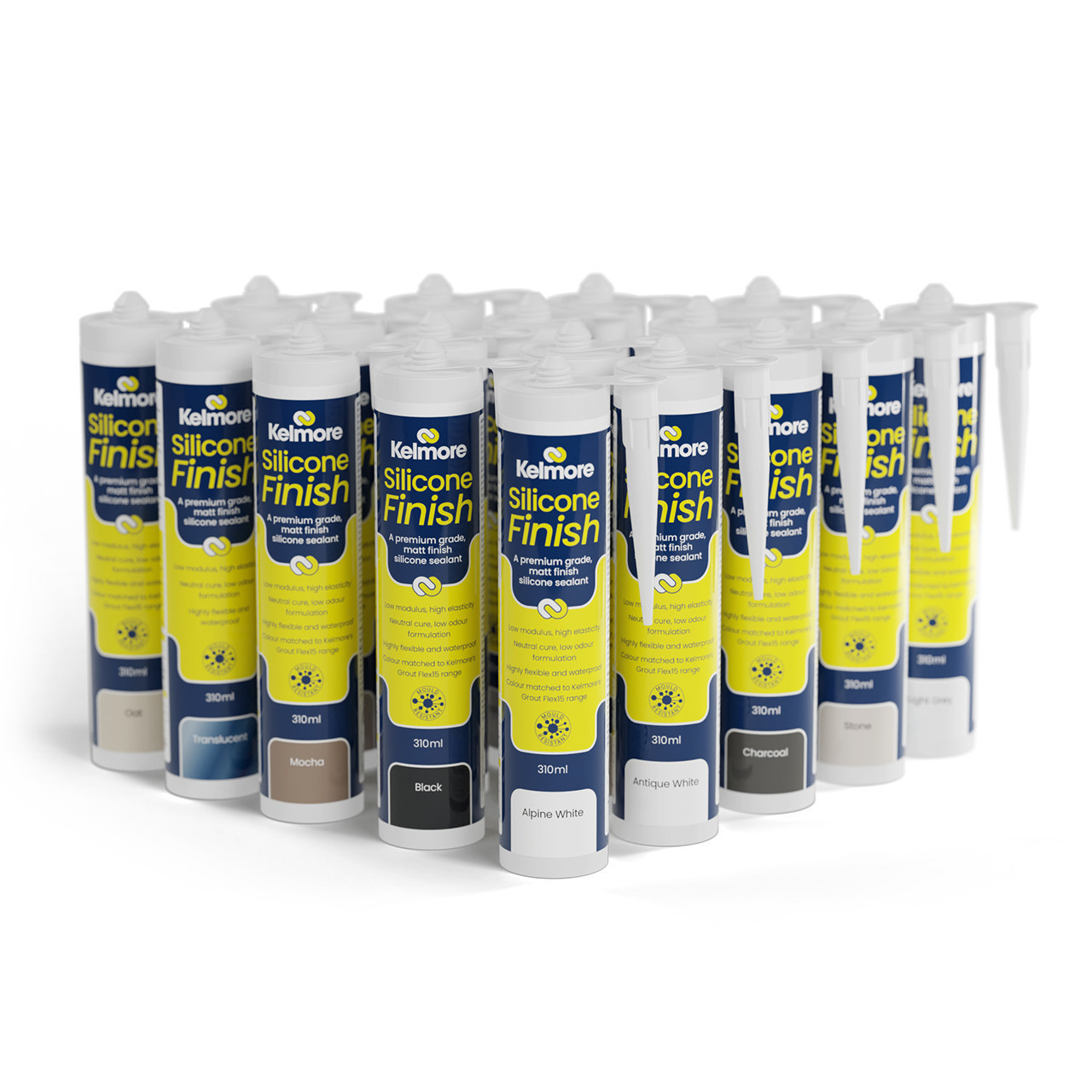 Kelmore Low Modulus Matt Finish Silicone Sealant 310ml - Dark Grey