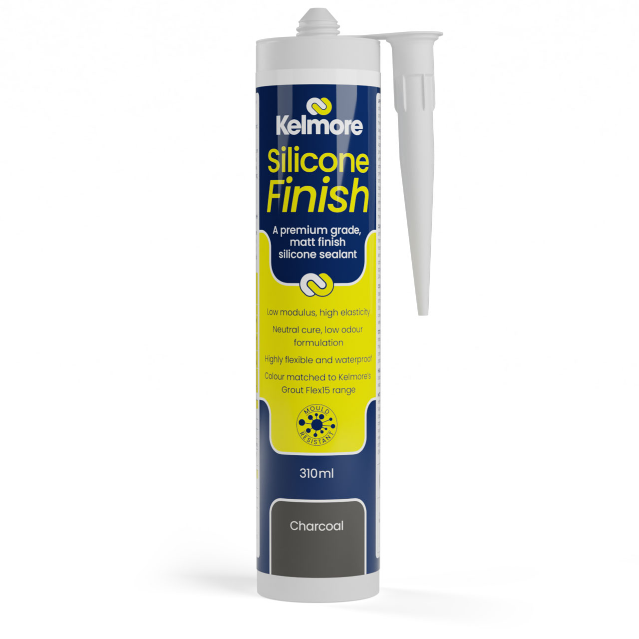 Kelmore Low Modulus Matt Finish Silicone Sealant 310ml - Charcoal