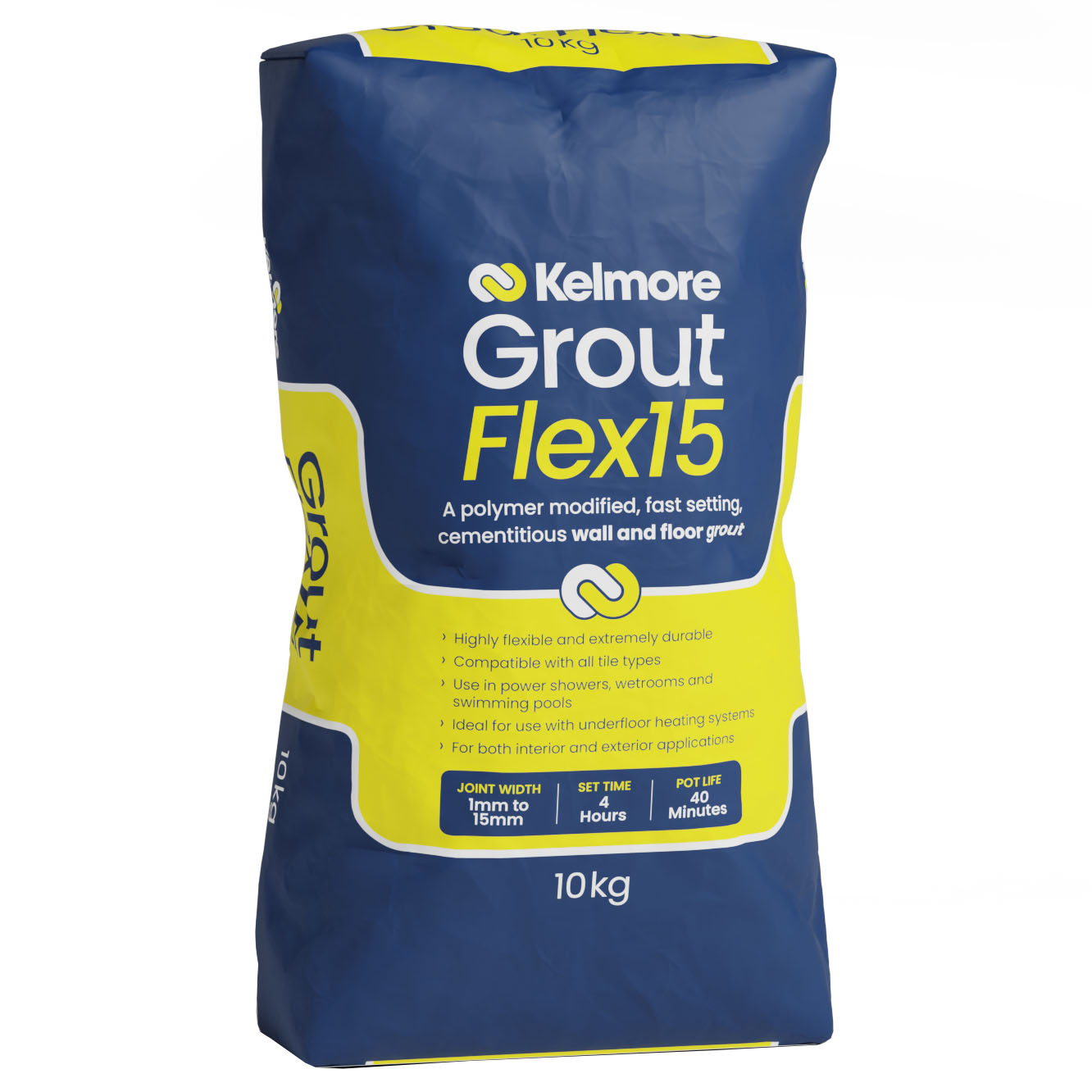 Kelmore Flex15 Grout Flexible Grout for Walls & Floors - 10kg – Alpine White