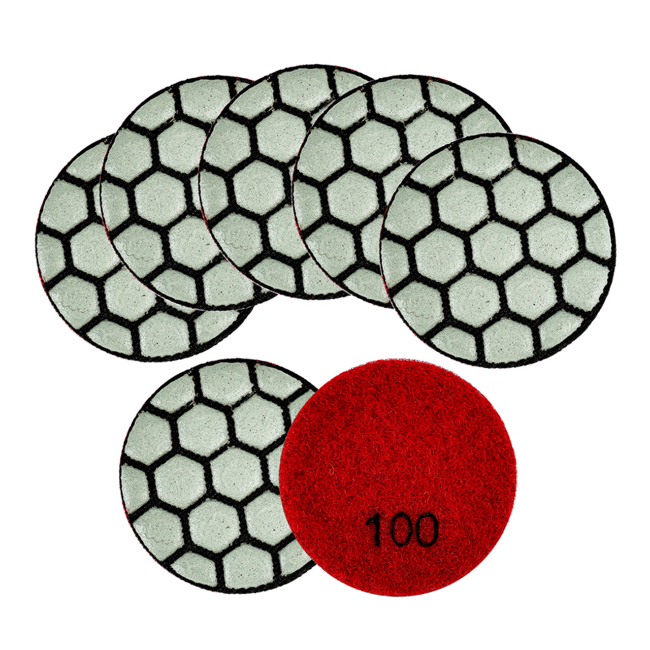 Shdiatool 50mm Dry Diamond Polishing Pad for Granite Marble & Porcelain - 100 Grit