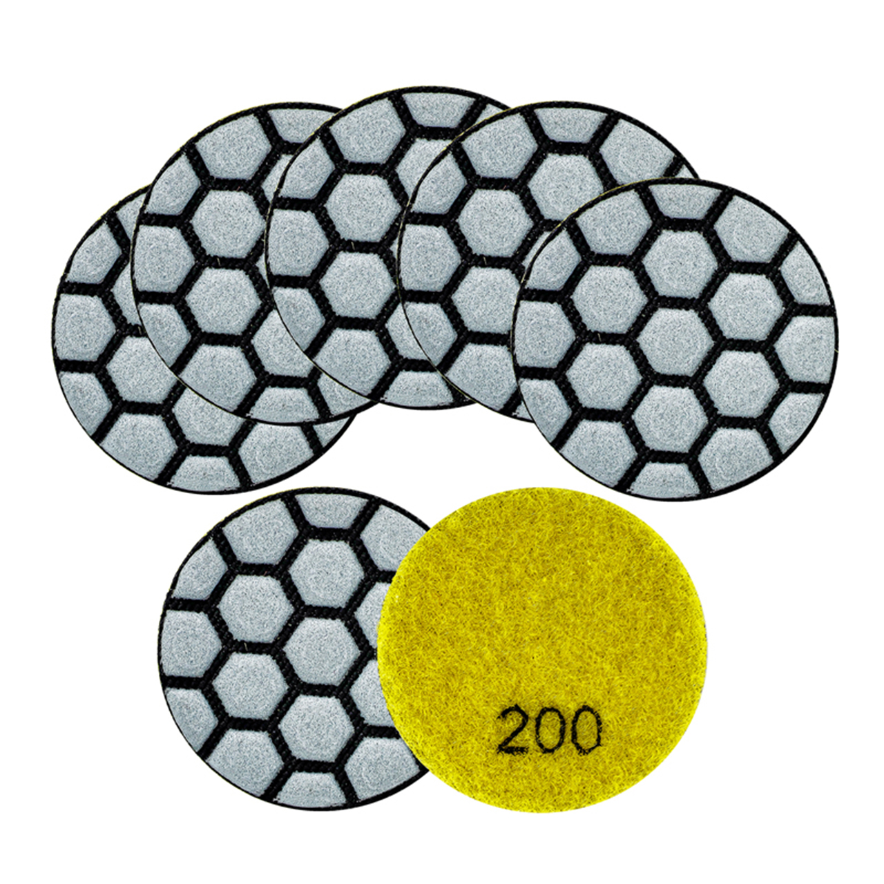 Shdiatool 50mm Dry Diamond Polishing Pad for Granite Marble & Porcelain - 200 Grit