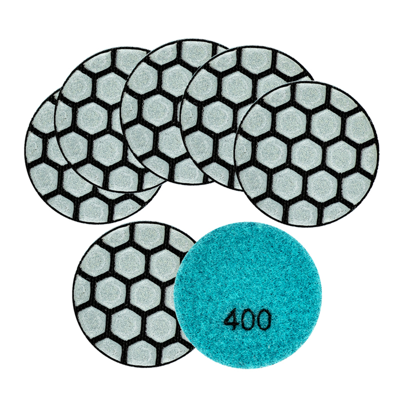 Shdiatool 50mm Dry Diamond Polishing Pad for Granite Marble & Porcelain - 400 Grit