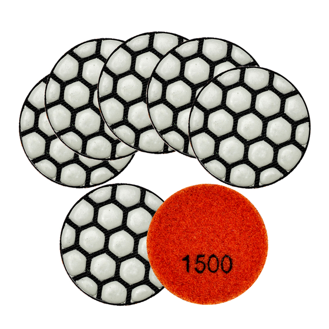 Shdiatool 50mm Dry Diamond Polishing Pad for Granite Marble & Porcelain - 1500 Grit