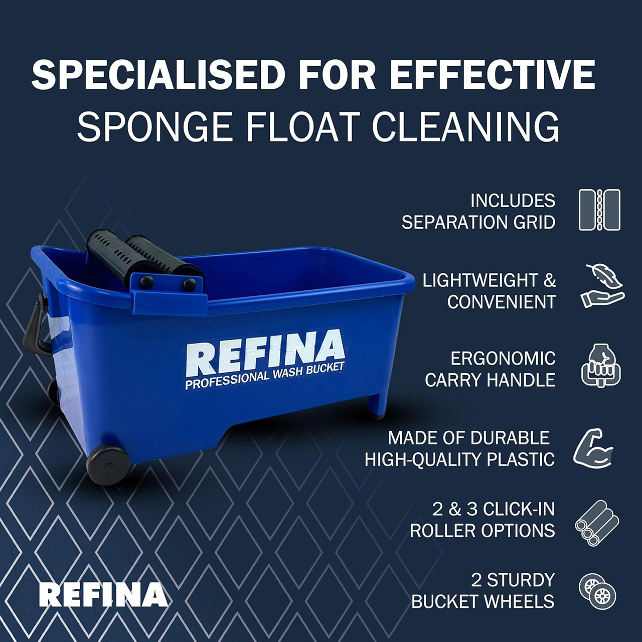Refina Washboy / Bucket with Double Roller - 16 Litre - 328517