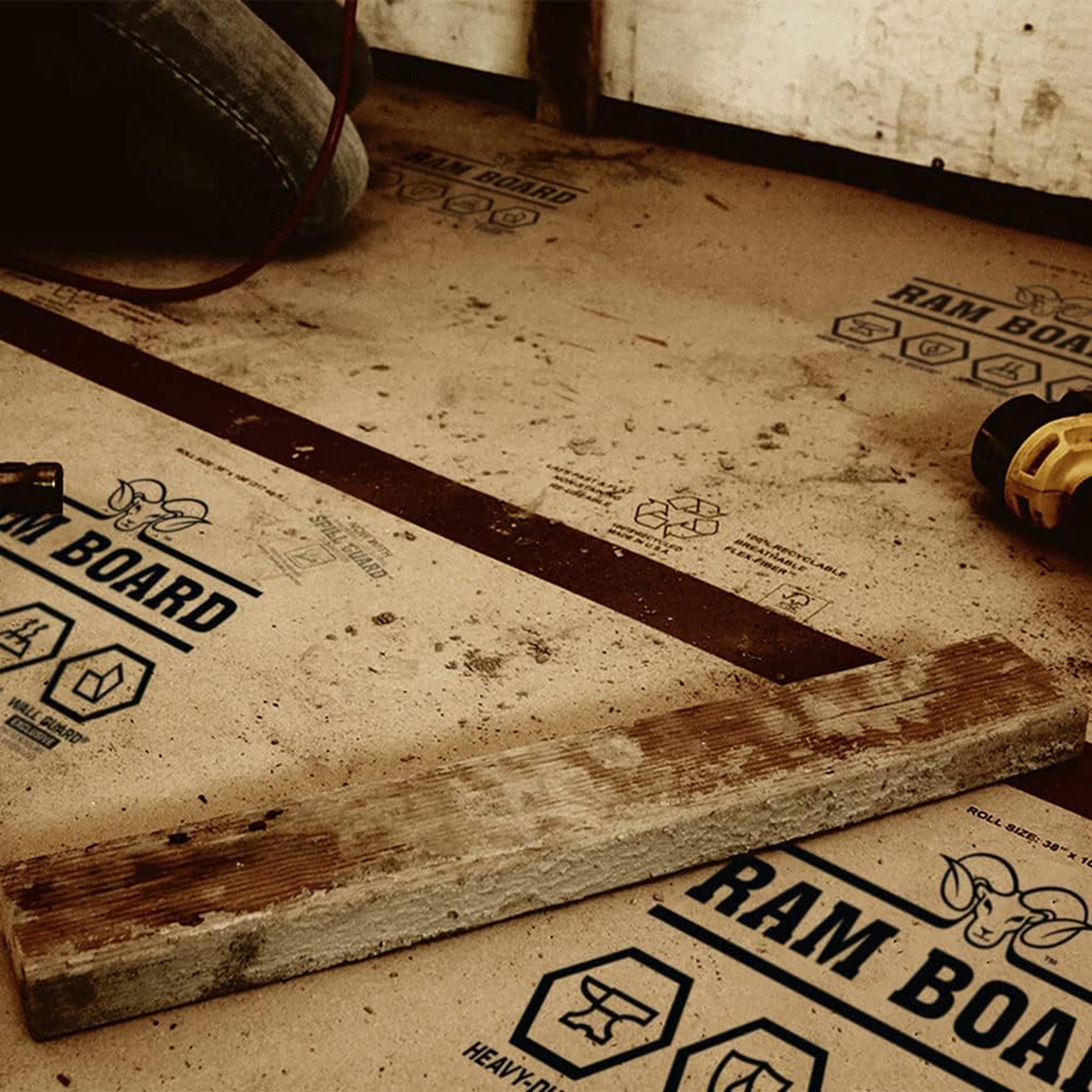 Ram Board Heavy Duty Breathable Floor Protection Roll - 94cm x 32m