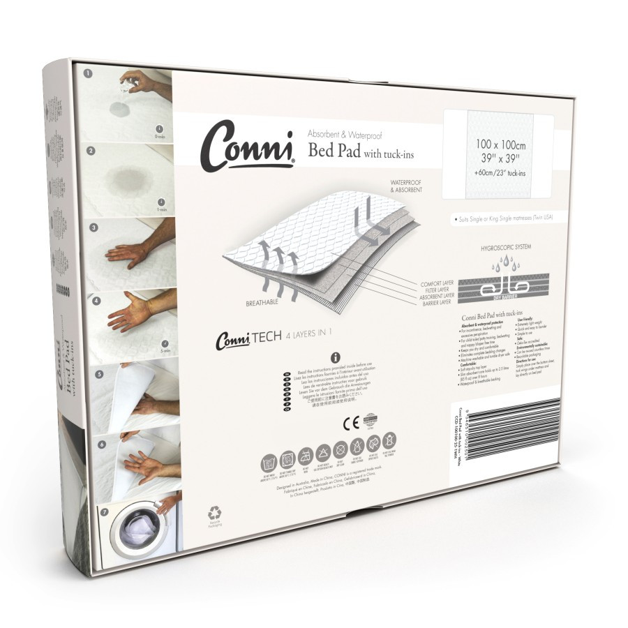 Conni Bed Pad (White) 85x95cm
