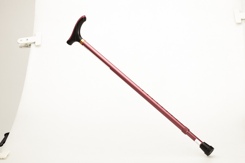 Aluminium Adjustable Walking Cane - Red
