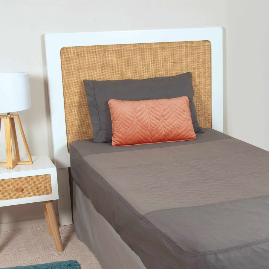 Conni Fitted Bed Pad Sheet - King Single - Charcoal