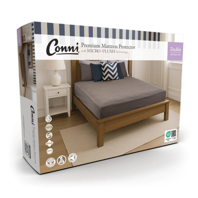 Conni Micro-Plush - Double Waterproof Fitted Sheet - Charcoal