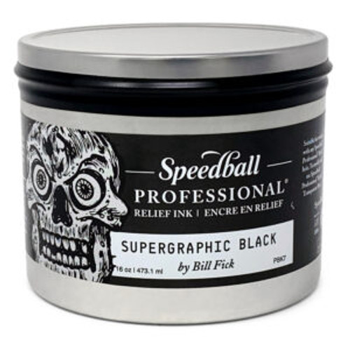Speedball Professional Relief Ink Super Graphic Black 16oz