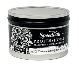 Speedball Professional Relief Ink - Titanium White, 8 oz