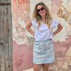 GEORGIE DENIM SKIRT - LIGHT BLUE