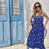 LENNON STRAP DRESS-BLUE PRINT