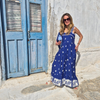 LENNON STRAP DRESS-BLUE PRINT