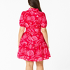 PRIYA DRESS-RED PINK PRINT