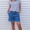  LIA DENIM SHORTS DARK BLUE