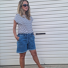  LIA DENIM SHORTS DARK BLUE