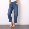 LOLA BARREL JEANS - DARK BLUE WASH