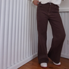 KATE WIDE LEG JEANS -CHOCOLATE BROWN
