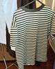 ZOI STRIPE TEE- COFFEE/BEIGE STRIPE