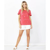 SEQUIN CARA TEE - RED