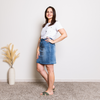 ARCHER DENIM SKIRT - DARK INDIGO