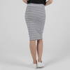 SIRI SKIRT -WHITE/BLACK STRIPE