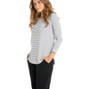 MEGAN LONG SLEEVE TOP - INDI BLUE STRIPE