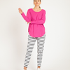 MEGAN LONG SLEEVE TOP-FUCHSIA