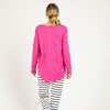 MEGAN LONG SLEEVE TOP-FUCHSIA