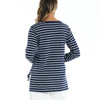 BONNIE LONG SLEEVE TOP - NAVY/WHITE STRIPE