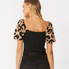 NINA TEE-LEOPARD