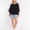  KASIA TIERED TOP - BLACK