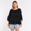  KASIA TIERED TOP - BLACK