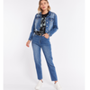 STACEY DISTRESSED DENIM JACKET - WORN WASH