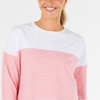 BETTY BASICS SIENNA SWEAT-PINK/WHITE STRIPE