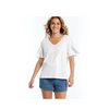 ALESSI FRILL TOP - WHITE