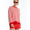 BETTY BASICS SIENNA SWEAT-RED STRIPE