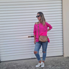 ASHLEY OVERSIZED KNIT - HOT PINK