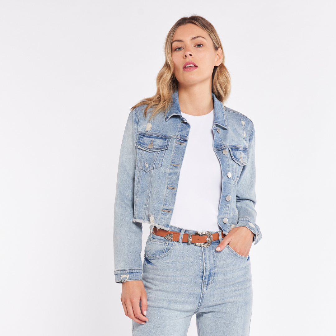 SASS CLOTHING STACEY DISTRESSED CROPPED 