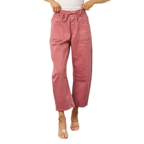 LOLA BARREL JEANS-PINK