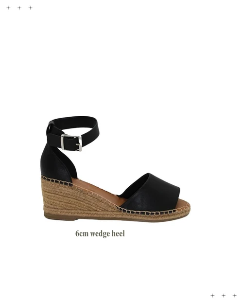 HELENE ESPADRILLE WEDGE-BLACK