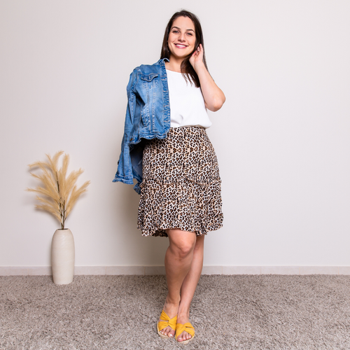 FIONA LEOPARD MIDI SKIRT