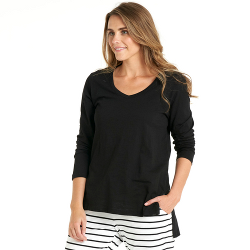  BONNIE LONG SLEEVE TOP - BLACK