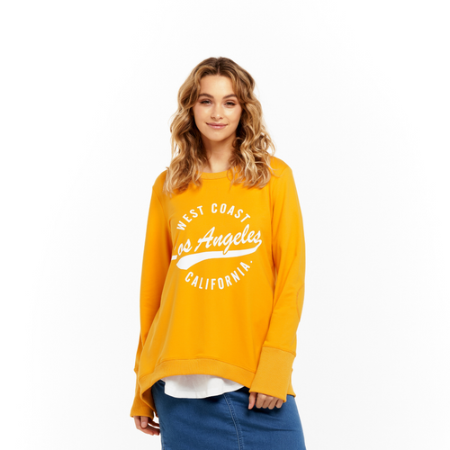 BETTY BASICS DOLLY SWEAT- SPICY MUSTARD